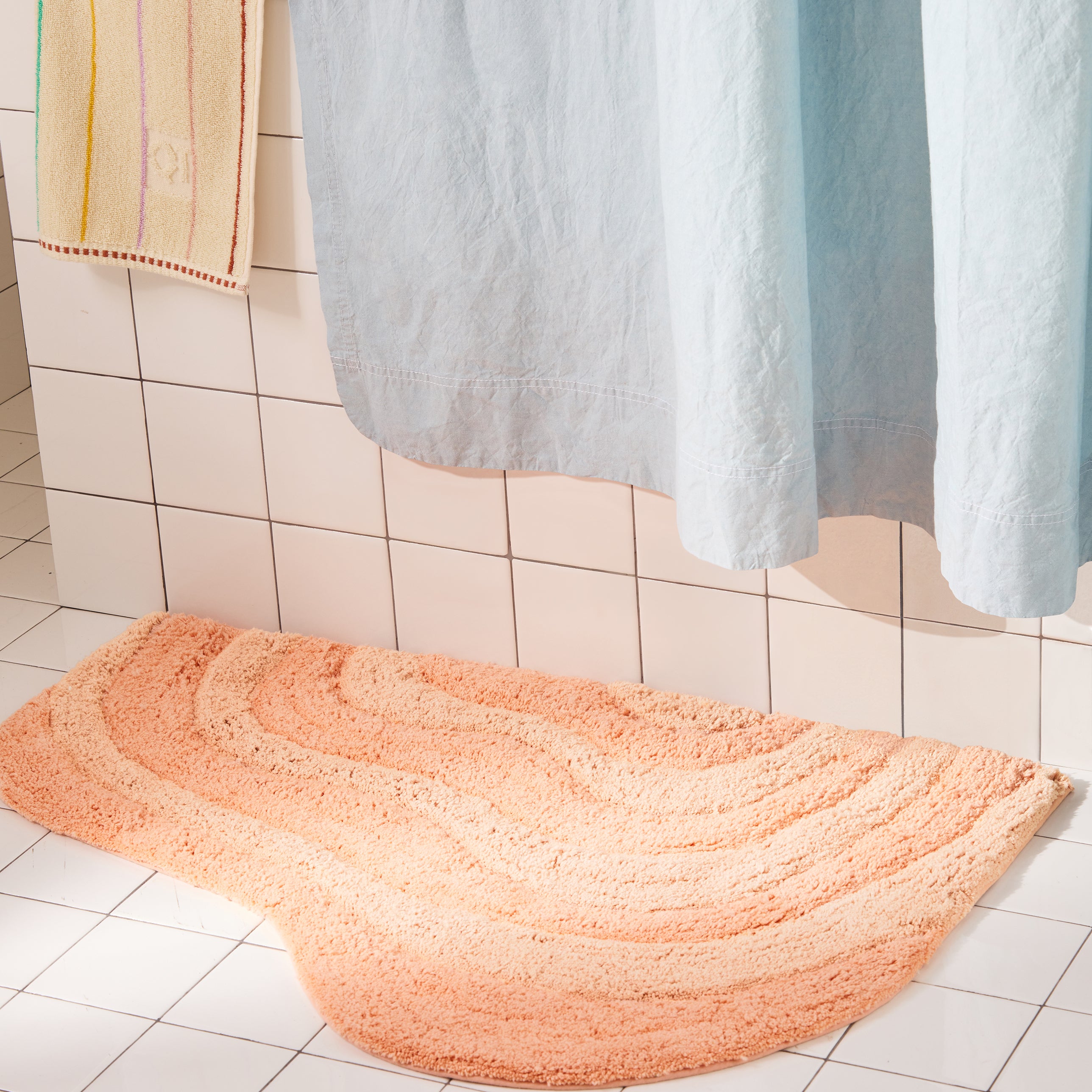 Lost Coast Cloud | Peach Cotton Bath Rug | Quiet Town