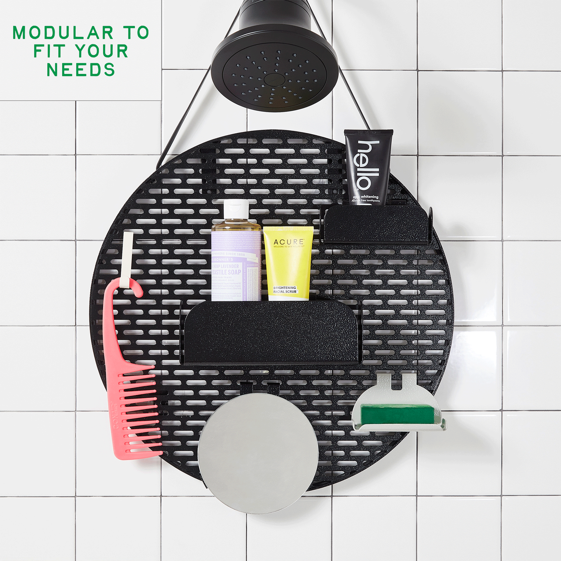 The Spot in night Ride (black) with the baskets moving around to show modularity.