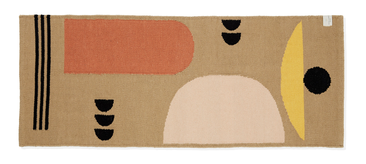 Arco Desert Bath Rug Runner top shot flat on floor