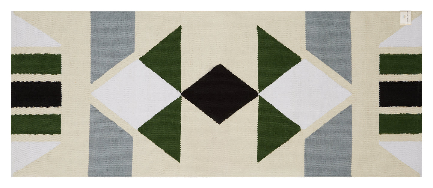 Mendocino Pine bath rug runner top shot flat on floor