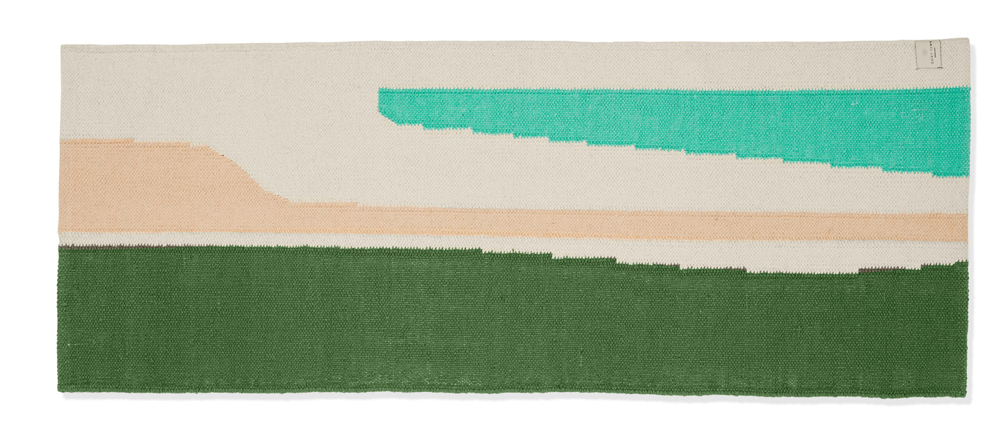 Prescott Pine bath rug runner top shot flat on floor