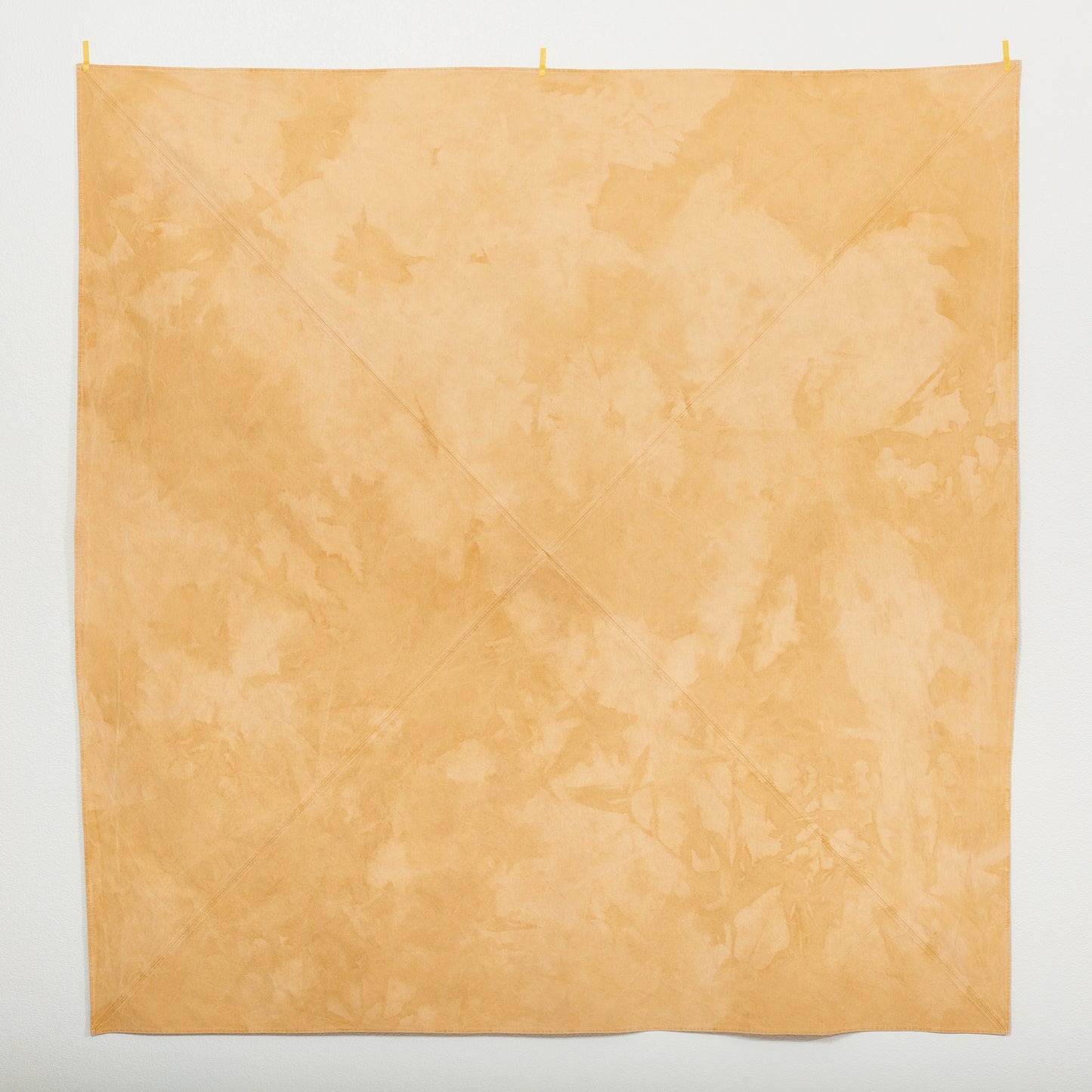 Naturally Dyed Tablecloth for 4 in Eucalyptus top shot