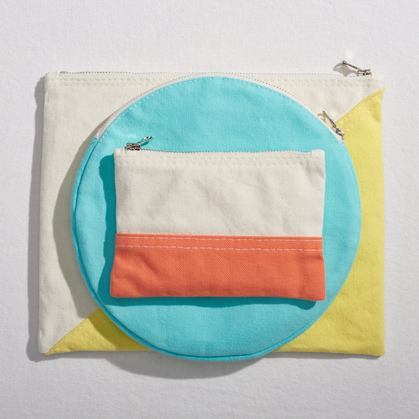 Re:Canvas "Threes" Pouch in Hesse stacked