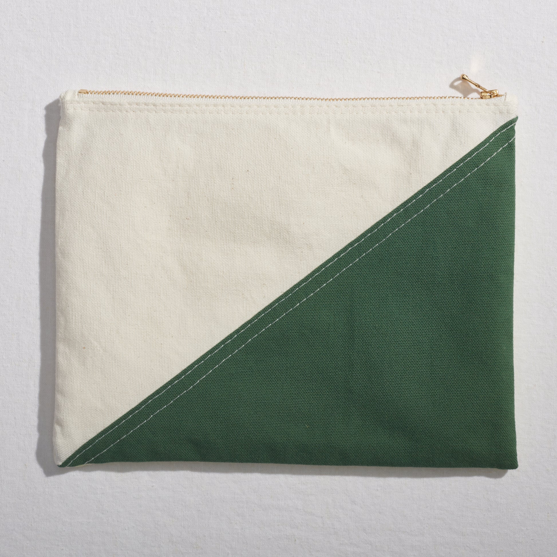 Re:Canvas "Threes" Pouch in Desert front view of large pouch
