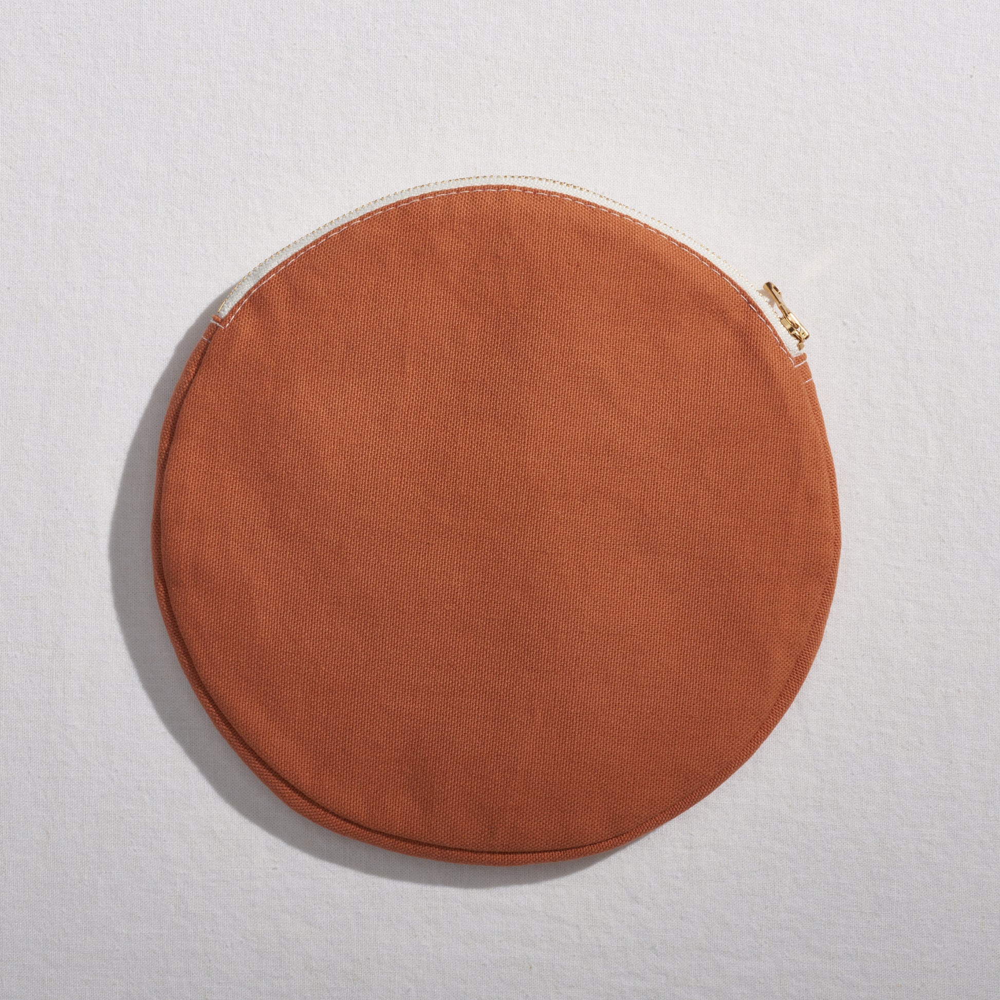 Re:Canvas "Threes" Pouch in Desert front view of circle pouch