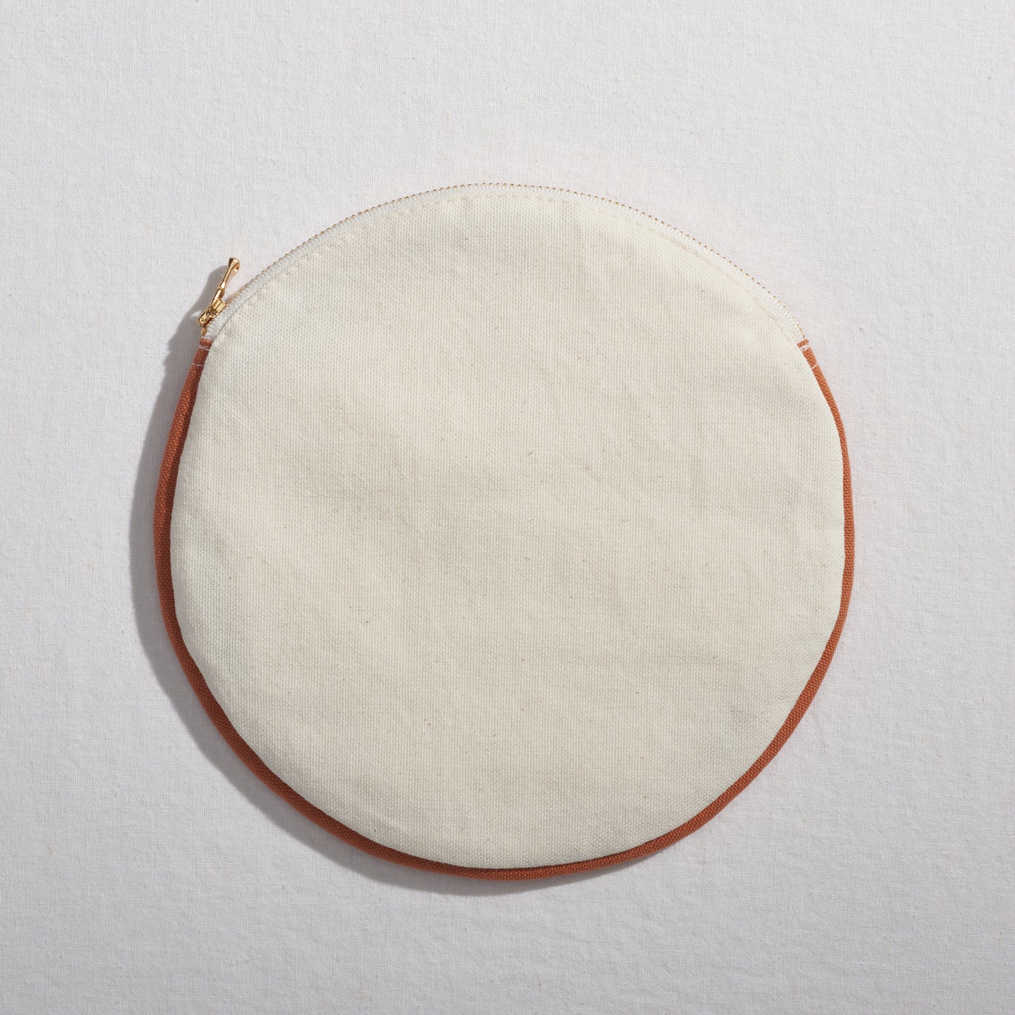 Re:Canvas "Threes" Pouch in Desert back view of circle pouch
