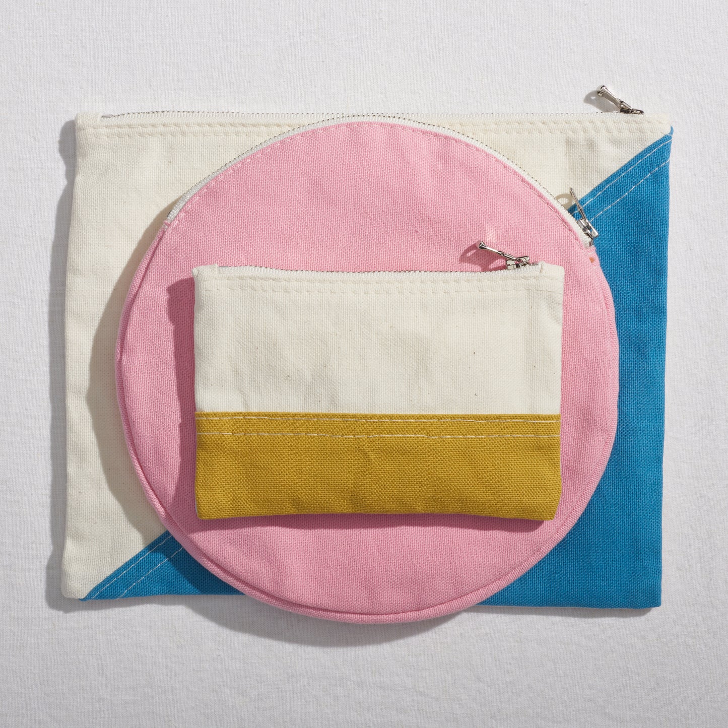 Re:Canvas "Threes" Pouch in Hesse stacked