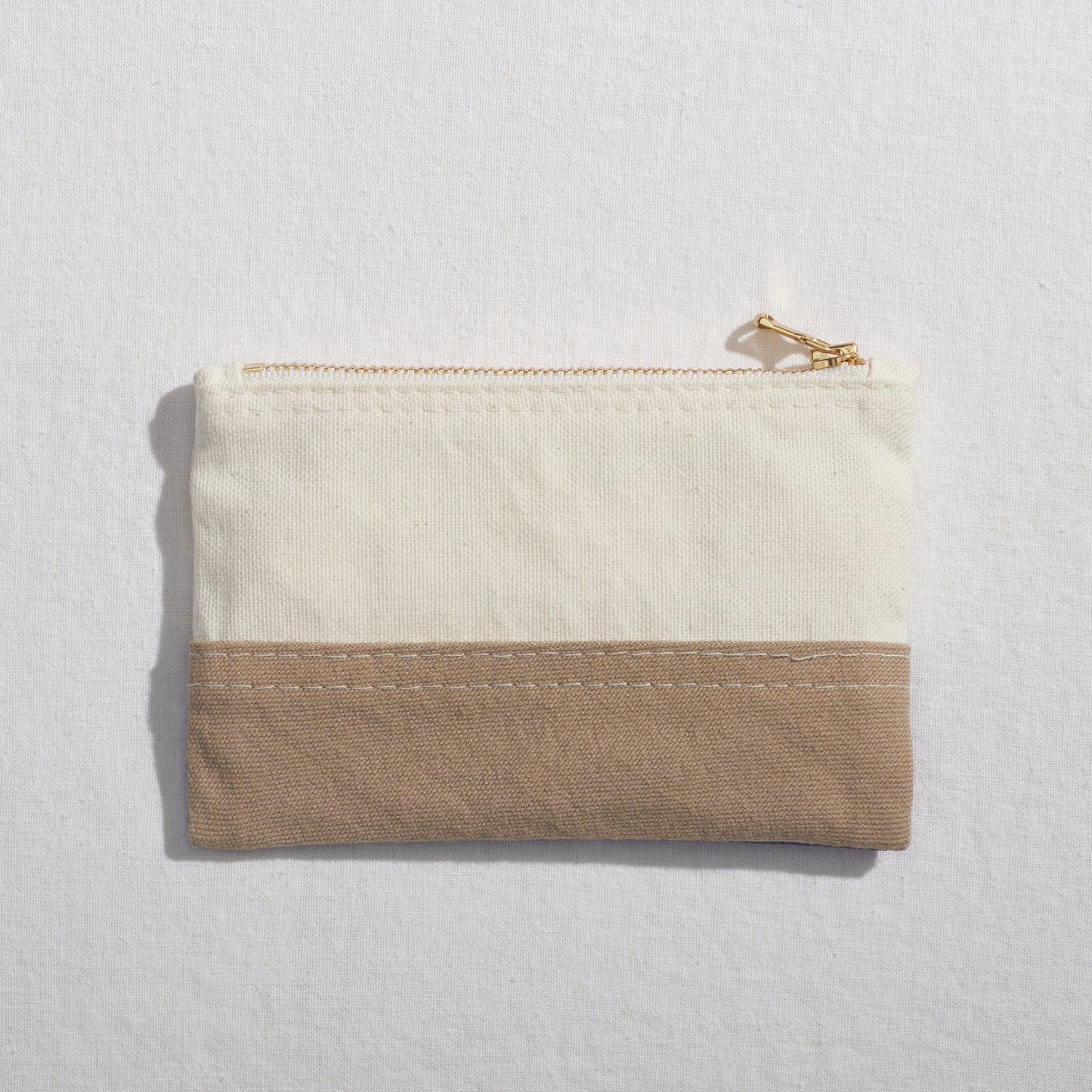 Re:Canvas "Threes" Pouch in Desert back view of small pouch