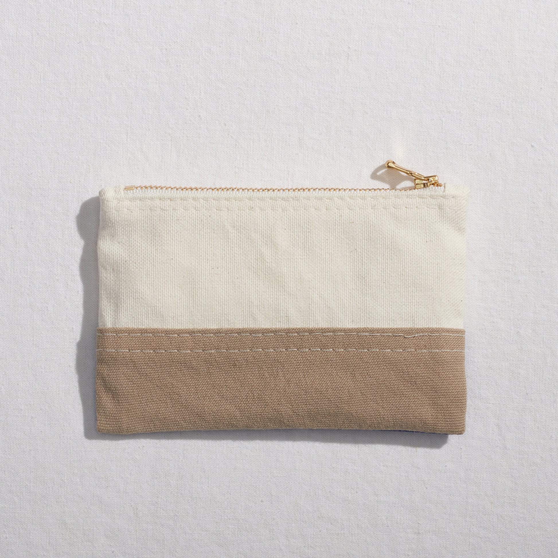 Re:Canvas "Threes" Pouch in Desert back view of small pouch