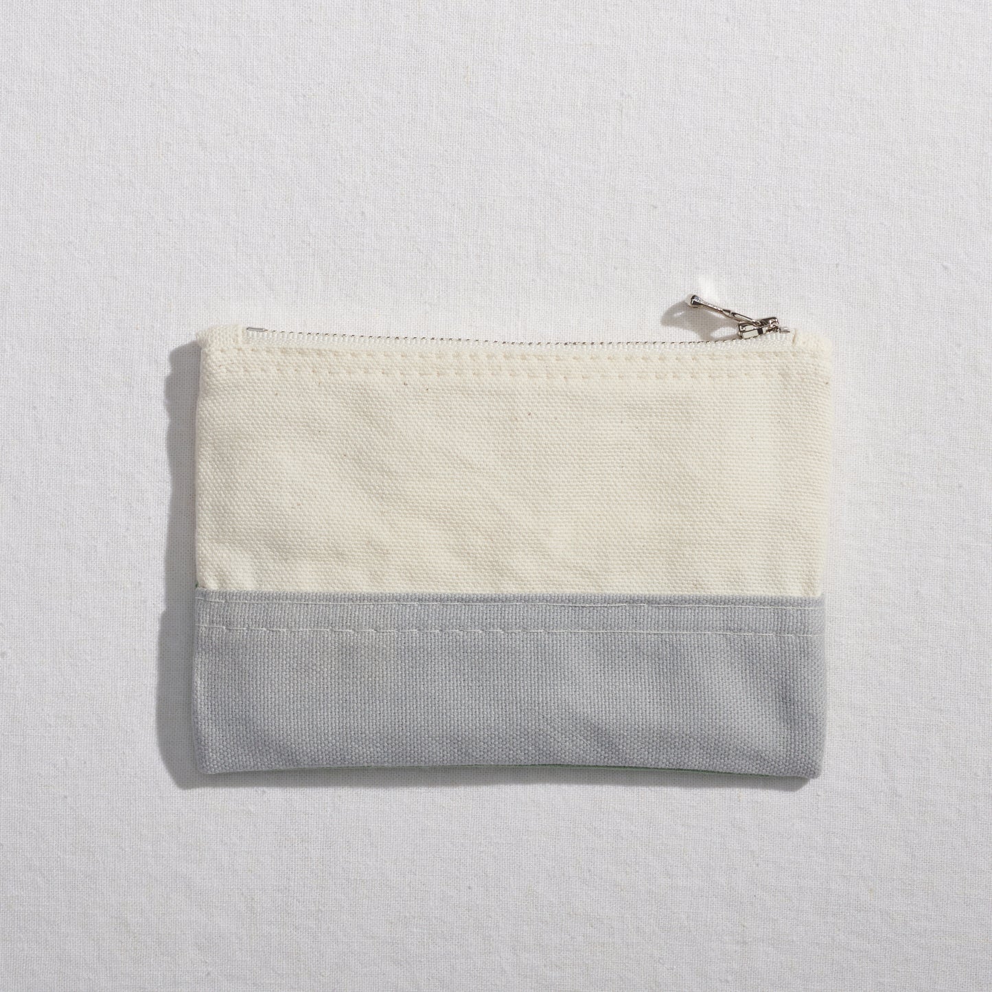 Re:Canvas "Threes" Pouch in Driftwood front view of small pouch