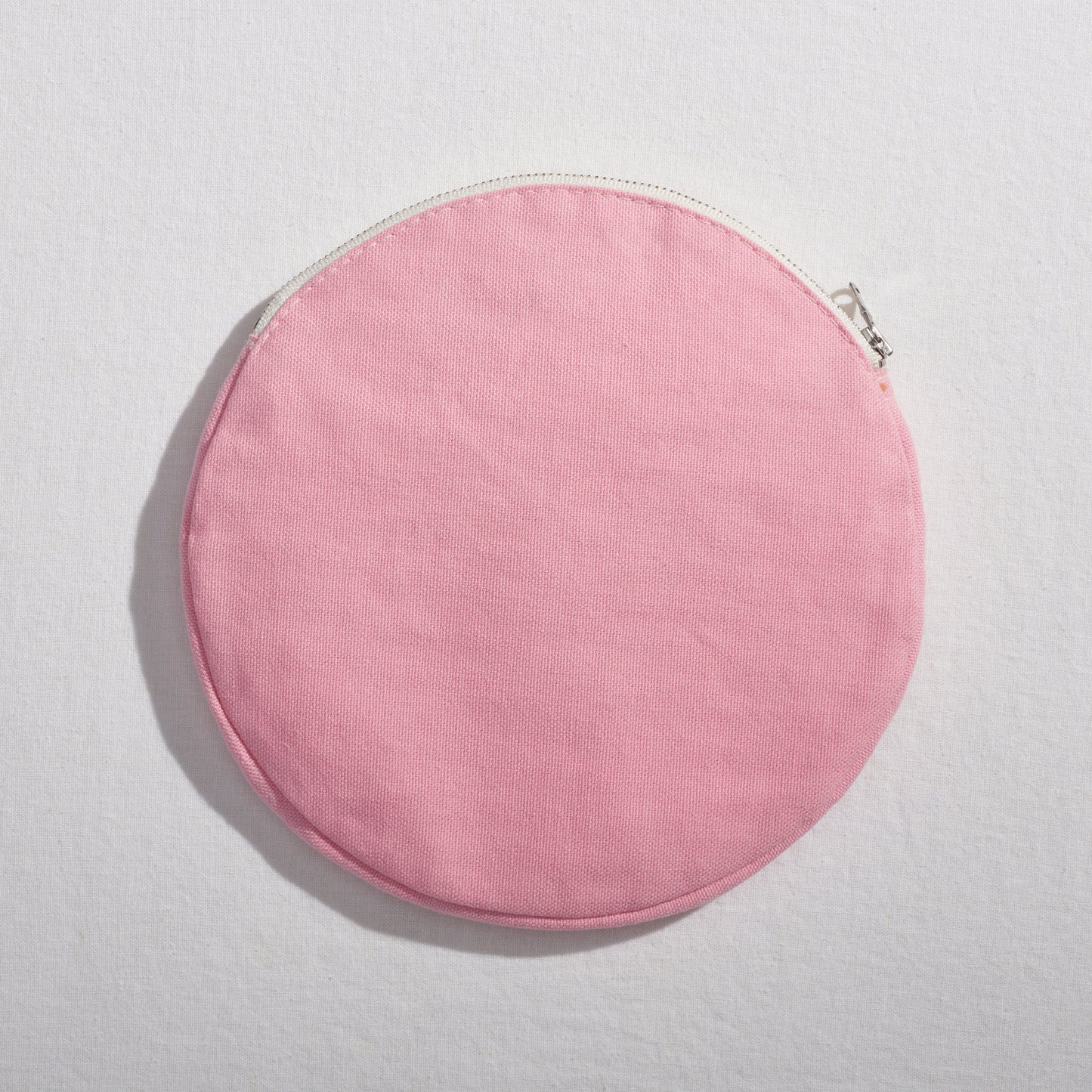 Re:Canvas "Threes" Pouch in Hesse front view of circle pouch