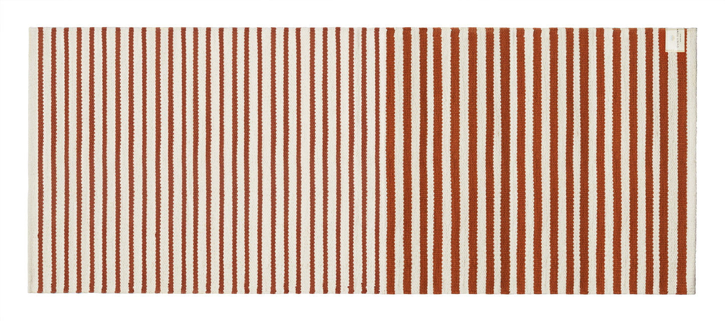 Ojai Clay bath rug runner top shot flat on floor
