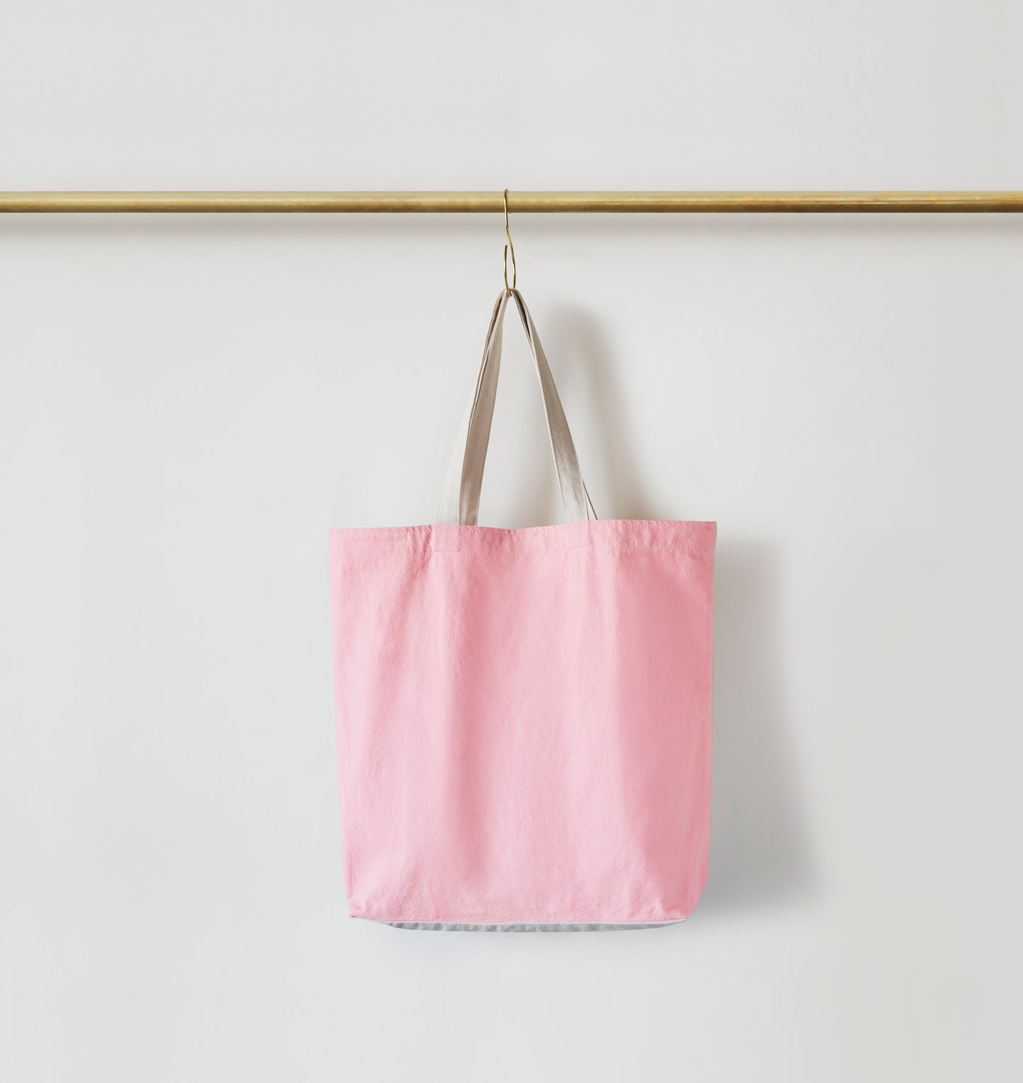Re:Canvas Tote Phlox front view hanging on rod