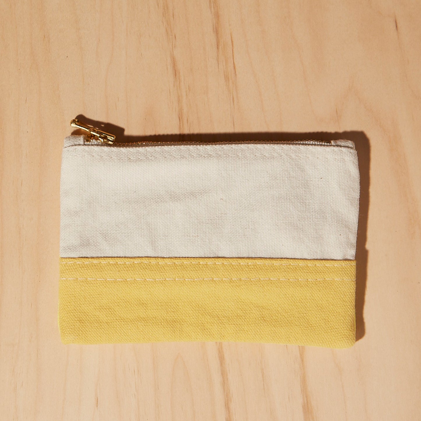 Re:Canvas "Threes" Pouch in Morning Hike front view of small pouch