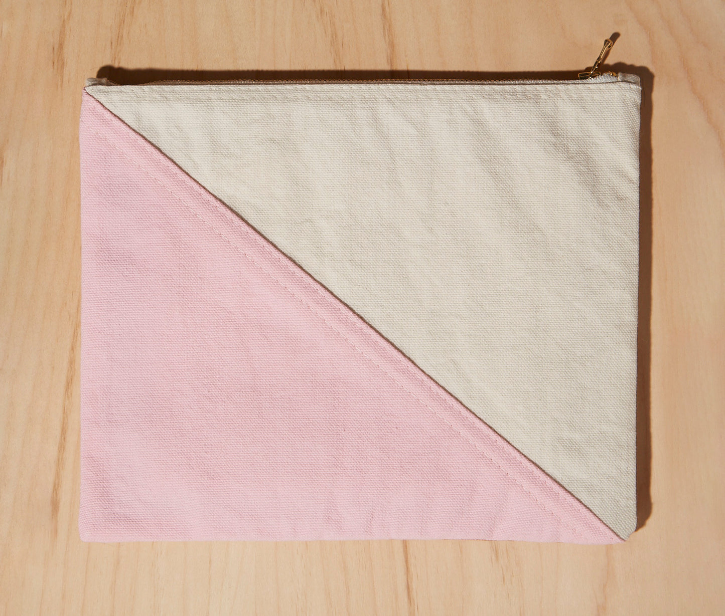 Re:Canvas "Threes" Pouch in Sunset back view of large pouch