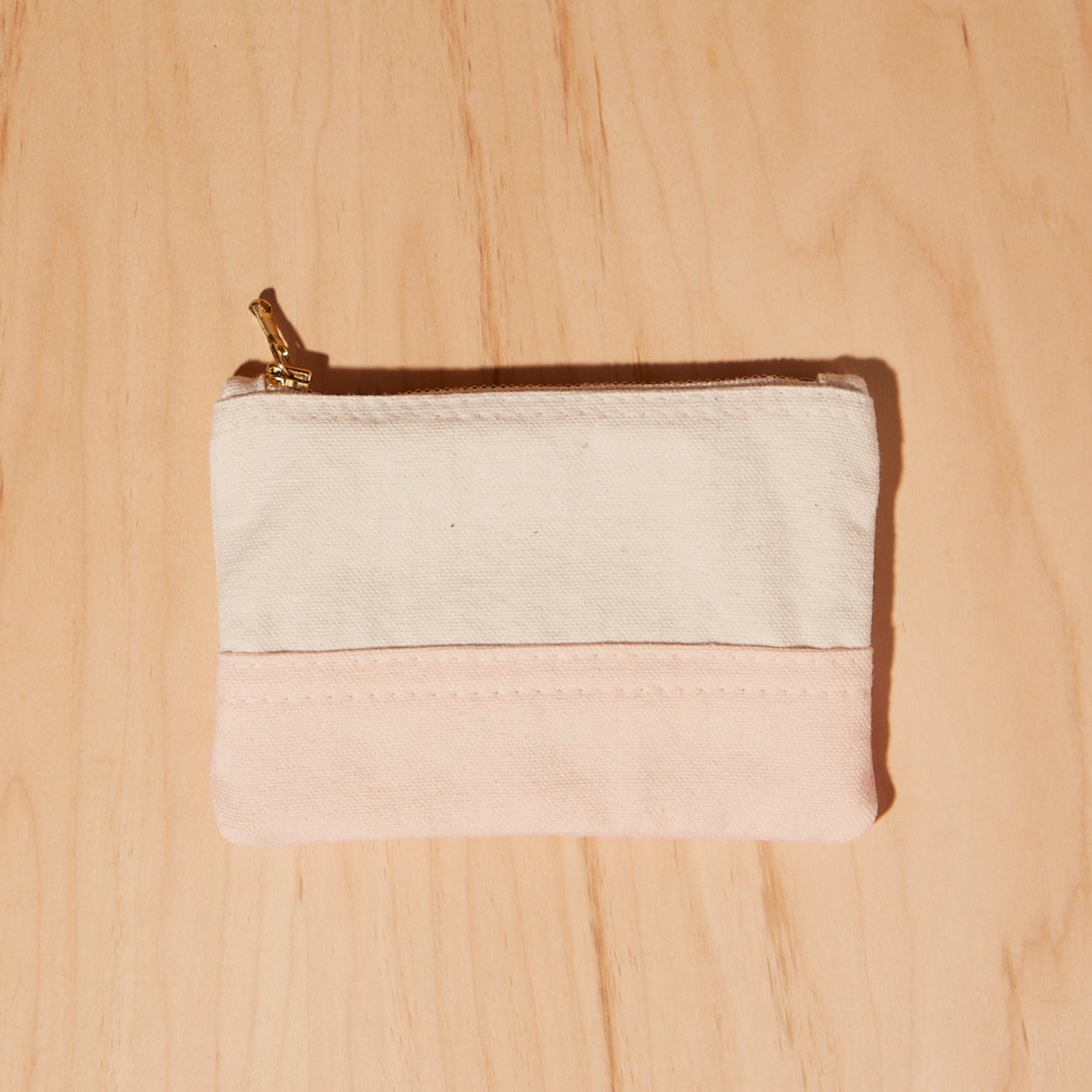 Re:Canvas "Threes" Pouch in Sunset front view of small pouch