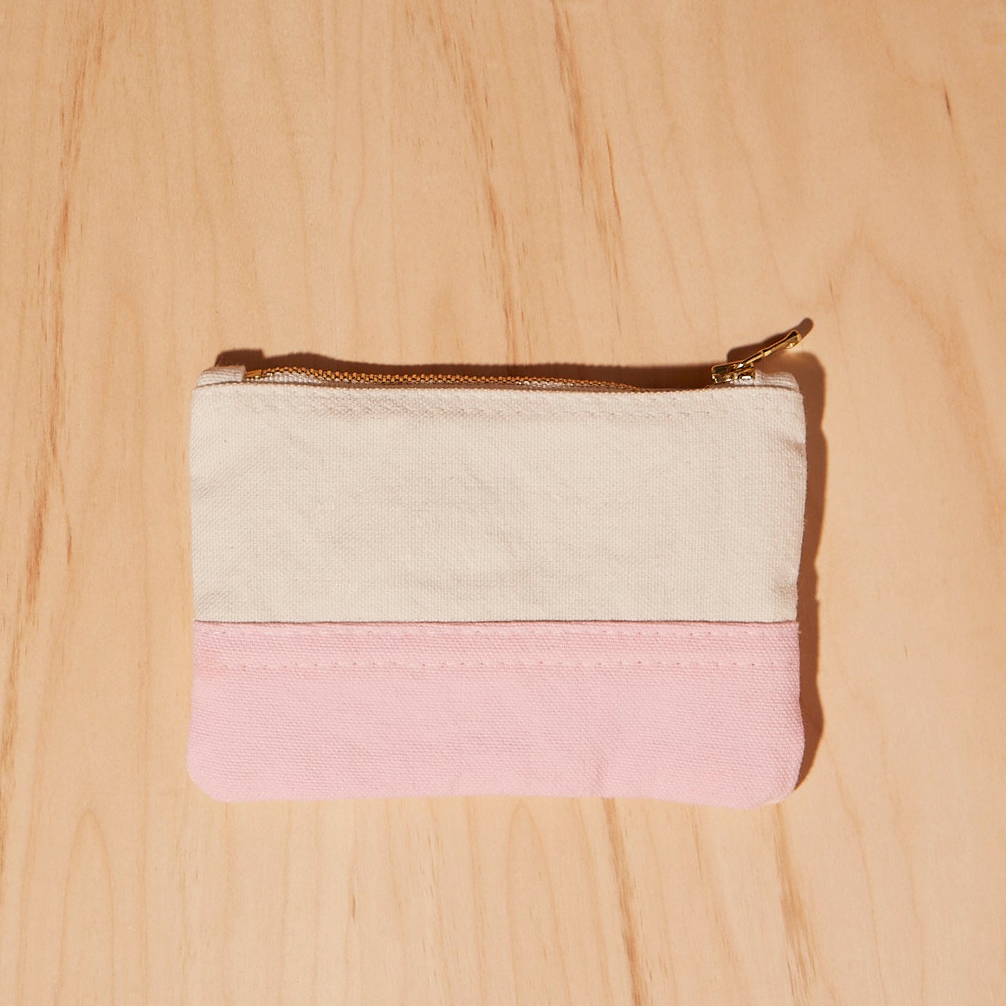 Re:Canvas "Threes" Pouch in Sunset back view of small pouch