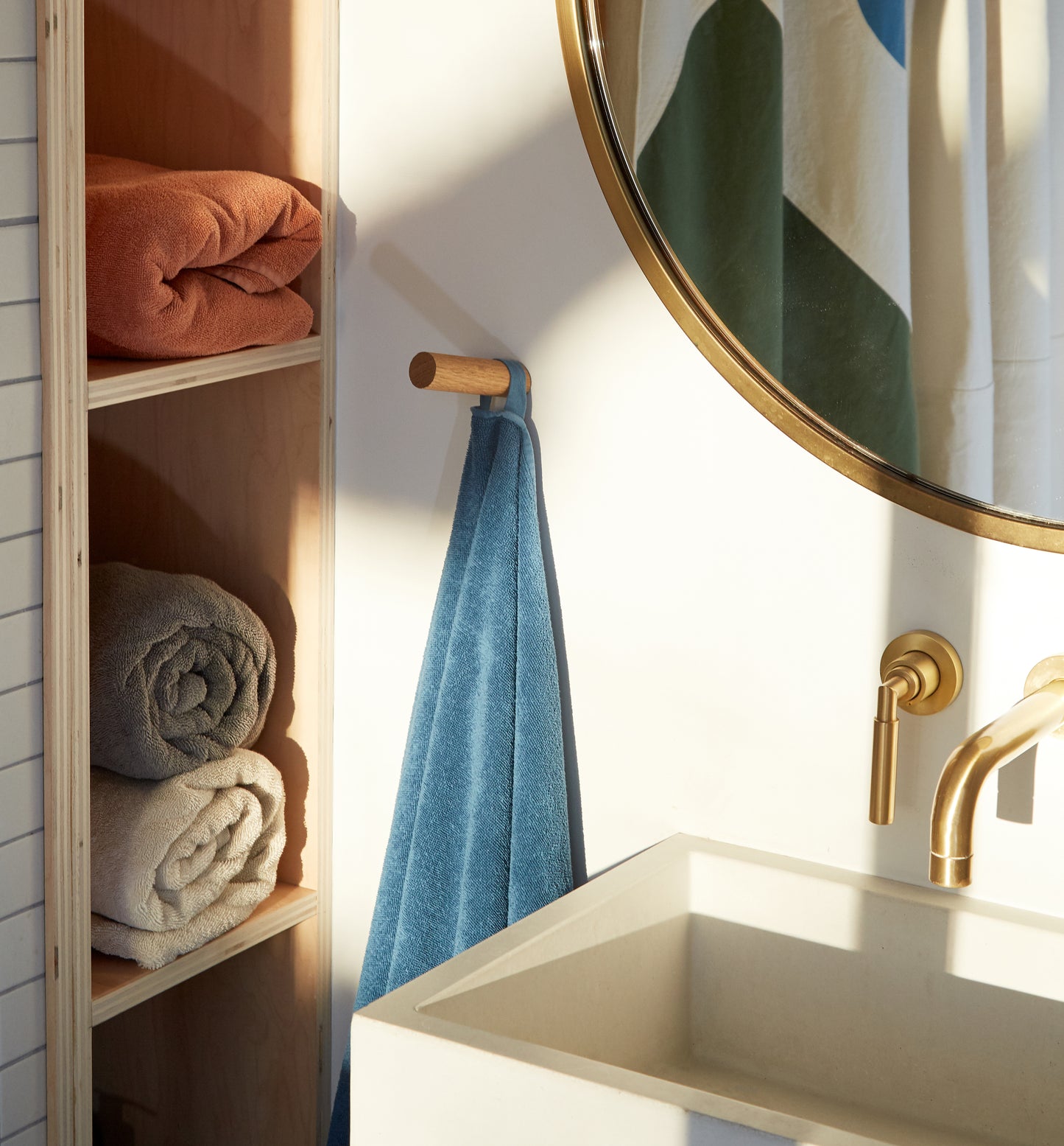 Quiet Towel Atlantic hung on wall