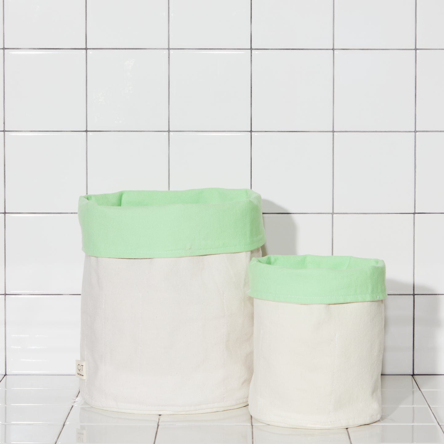 Re:Canvas Cucumber Reversible Stash Bin Set