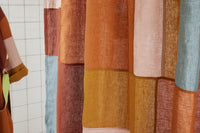 End Bits Linen Shower Curtain in Rose