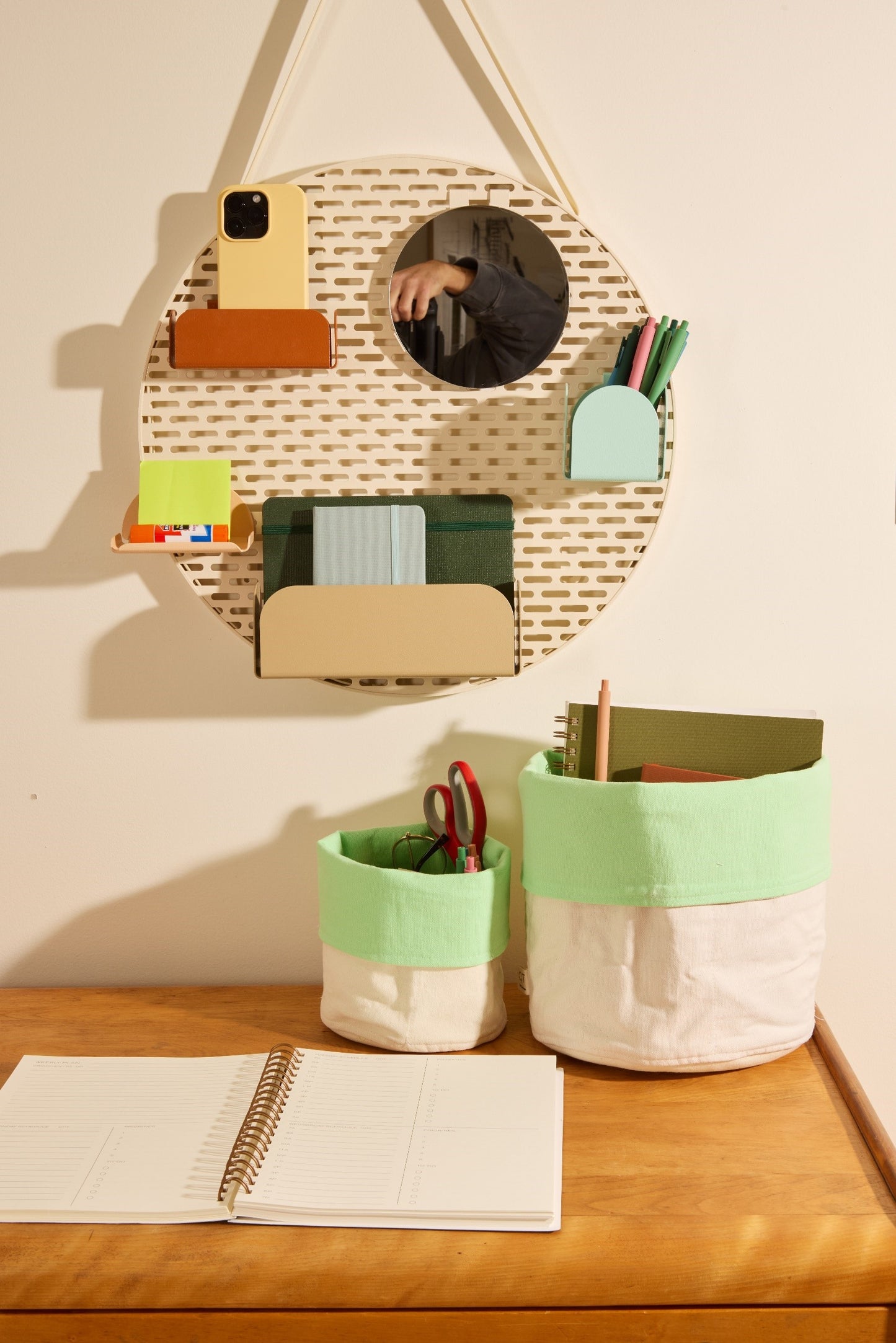 Re:Canvas Cucumber Reversible Stash Bin Set