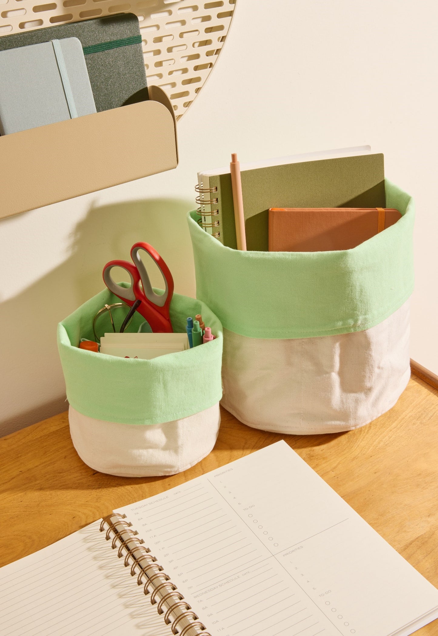 Re:Canvas Cucumber Reversible Stash Bin Set