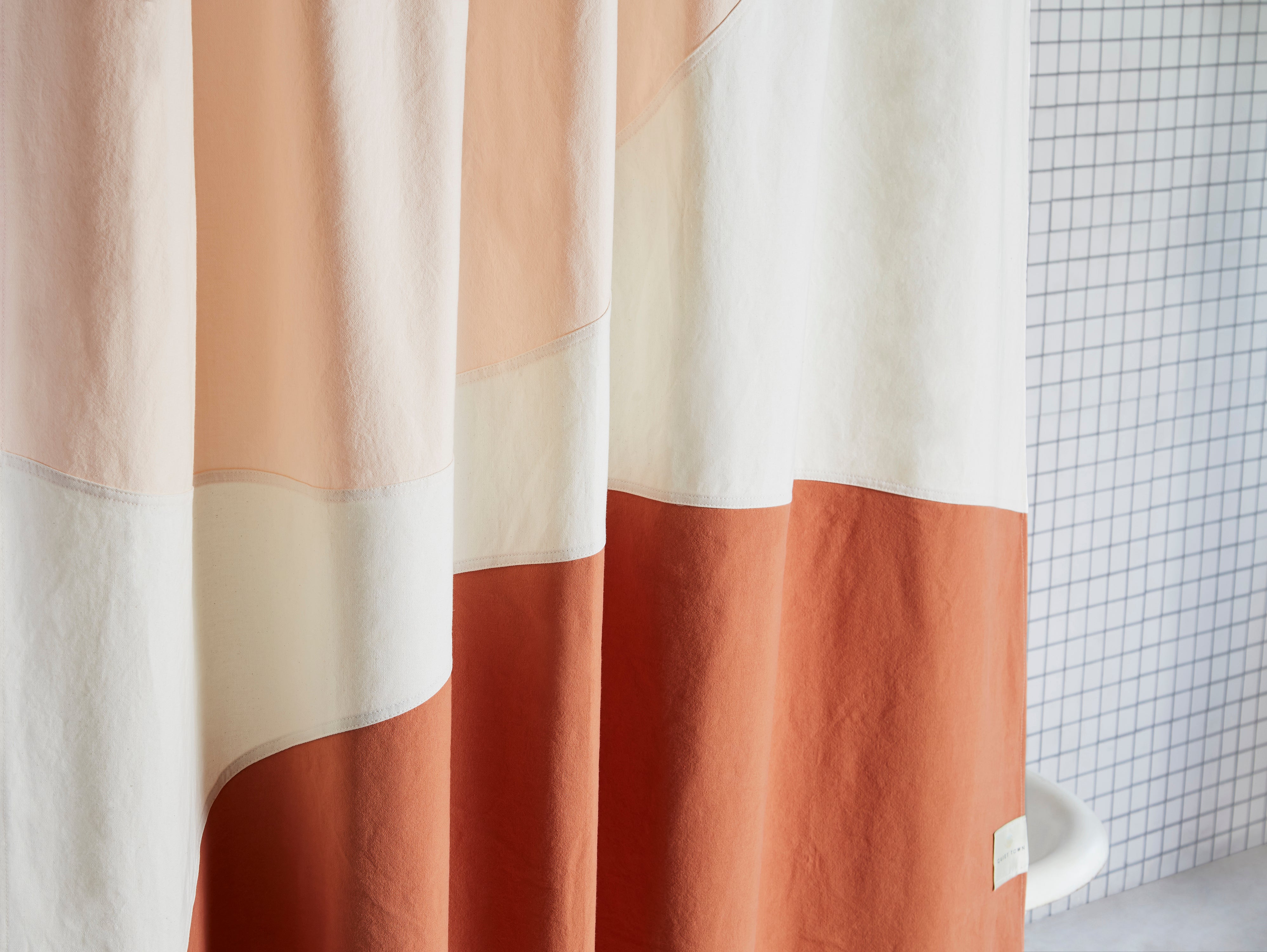 Beige Lunar Shower store Curtains