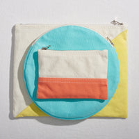 Re:Canvas "Threes" Pouch in Hesse stacked