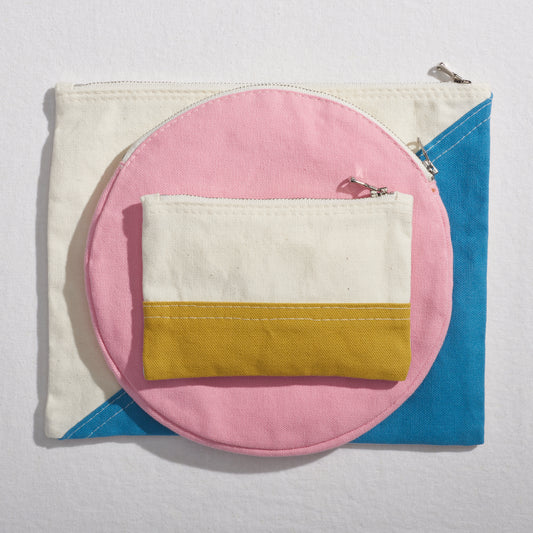 Re:Canvas "Threes" Pouch in Hesse stacked