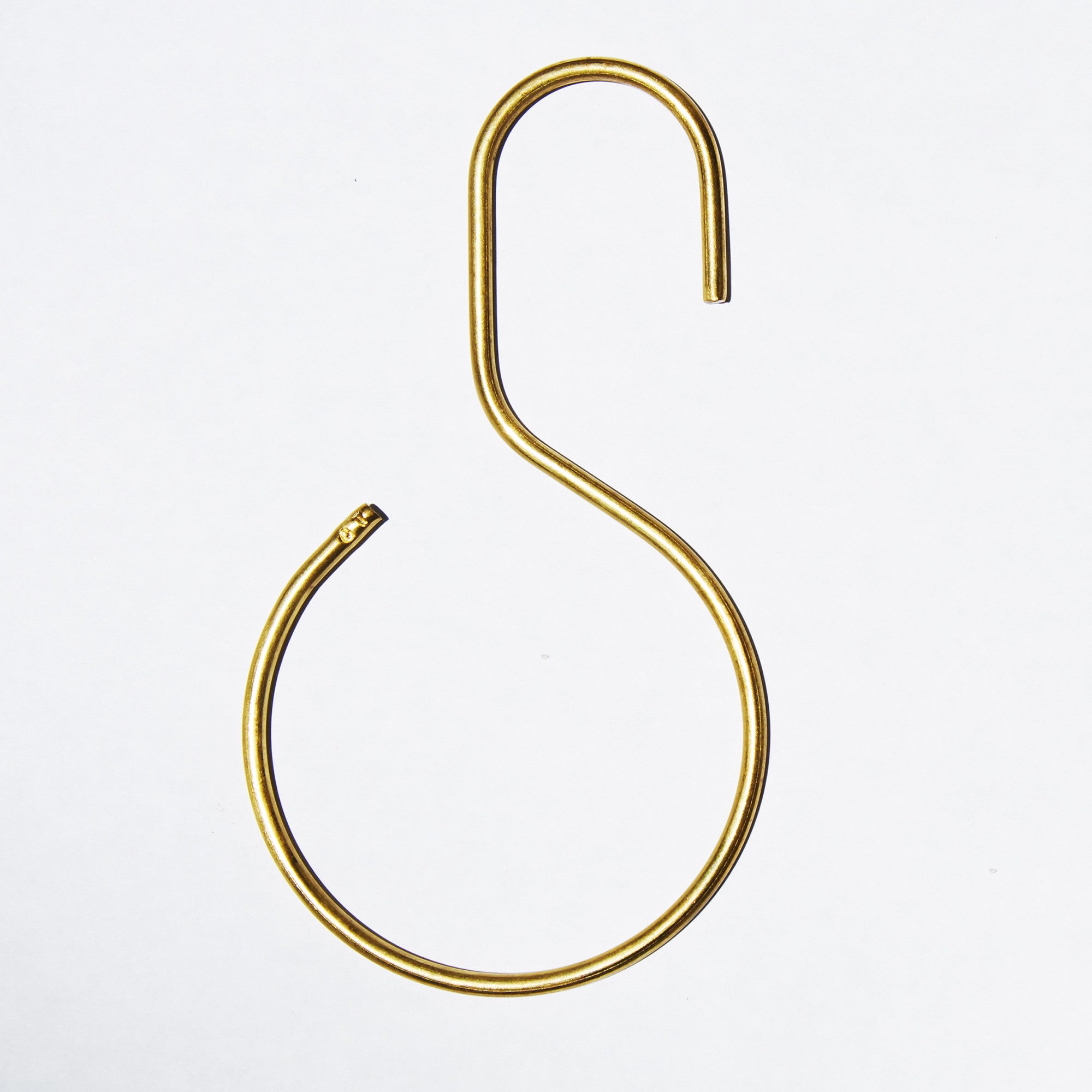Brass Shower Curtain Hooks S- Hook Brass | Brass Shower Curtain Hooks | Quiet Town