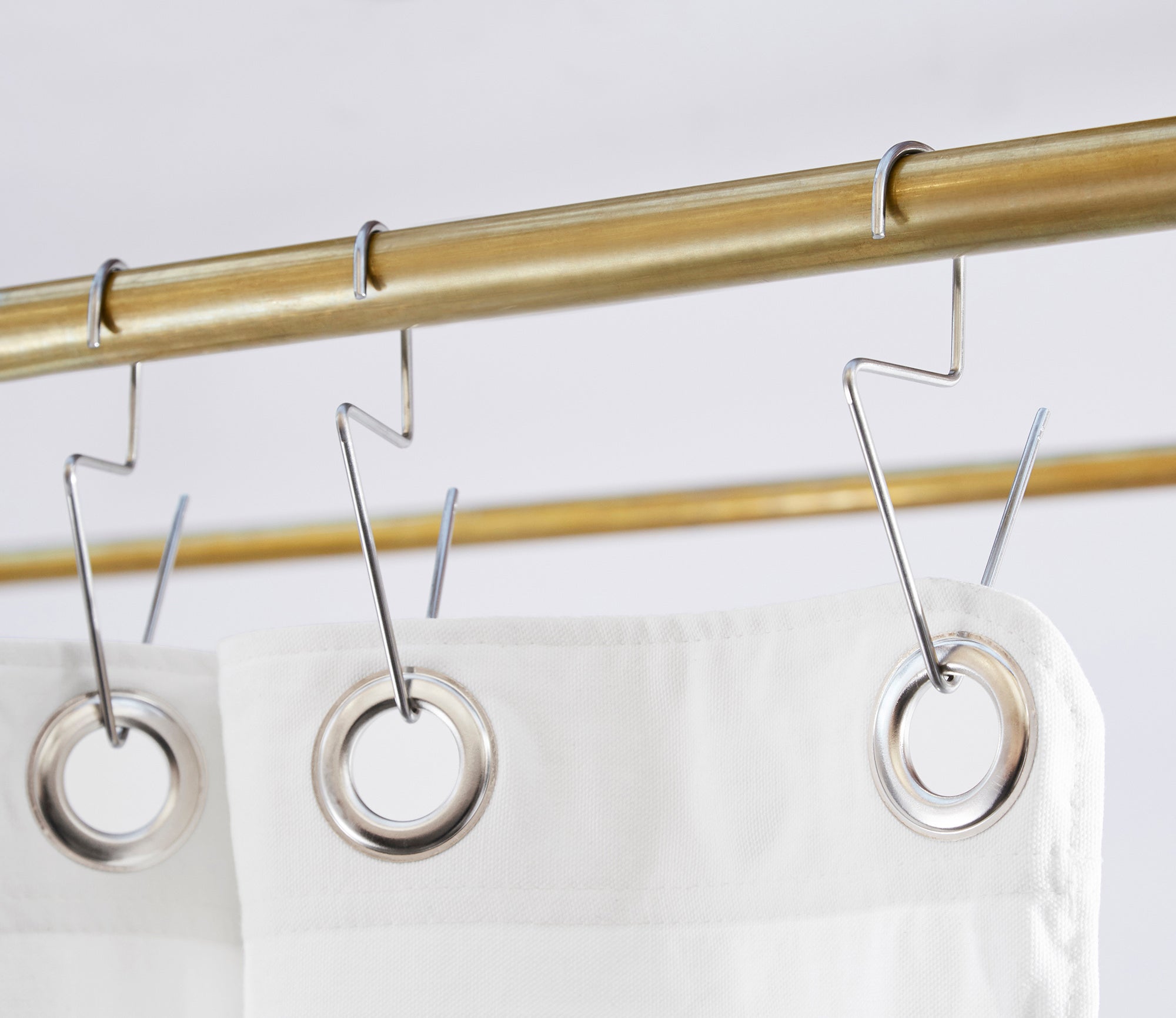 Brass Shower Curtain Hooks Venice Hook Brass | Shower Curtain Hooks | Quiet Town